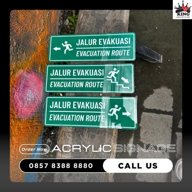 akrilik jalur evakuasi